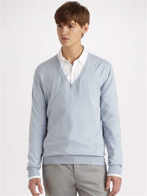 pull prada homme|prada v neck sweaters.